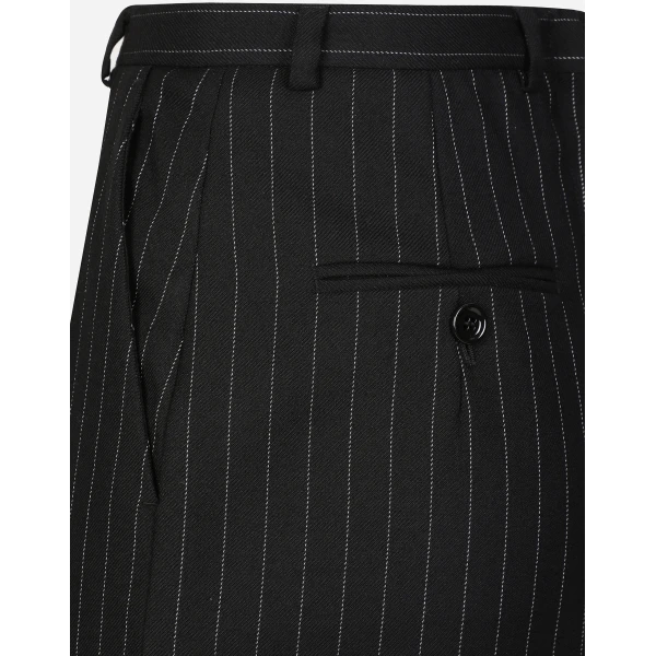 Dolce & Gabbana Pinstripe wool calf-length skirt, view 4