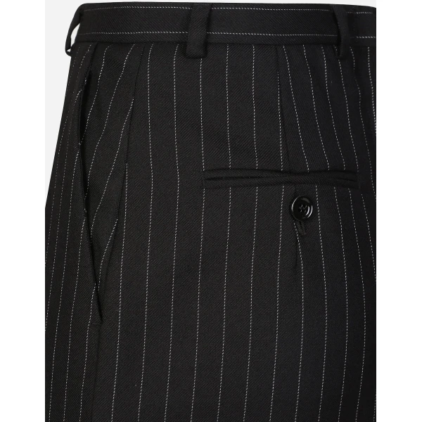 Dolce & Gabbana Pinstripe wool calf-length skirt, view 4