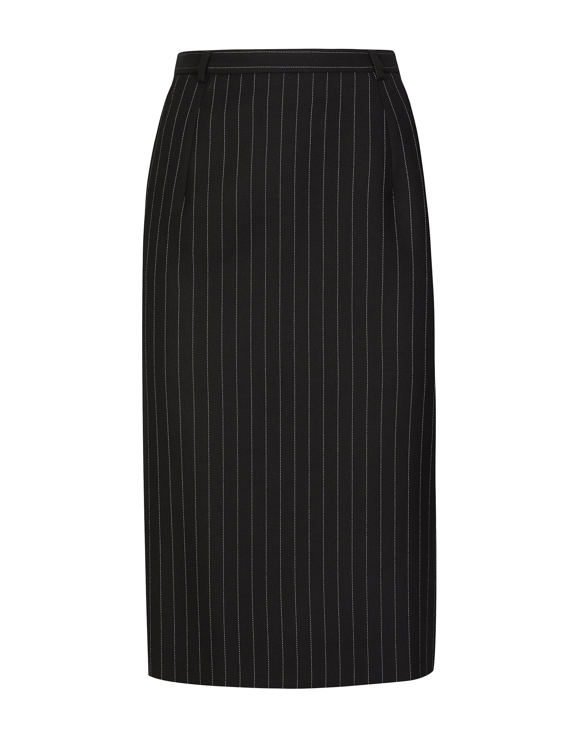 Dolce & Gabbana Pinstripe wool calf-length skirt