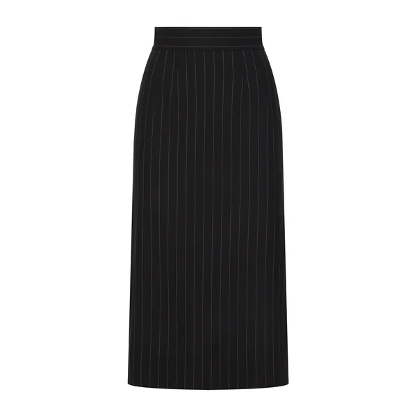 Dolce & Gabbana Pinstripe wool calf-length skirt