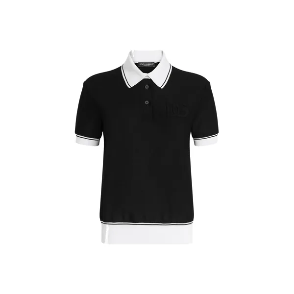 Dolce & Gabbana Piqué polo shirt with embroidery