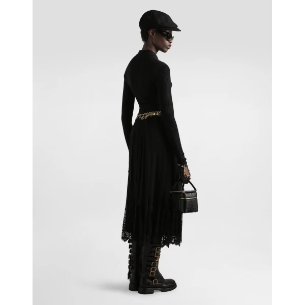 Dolce & Gabbana Pleated chiffon skirt, view 3