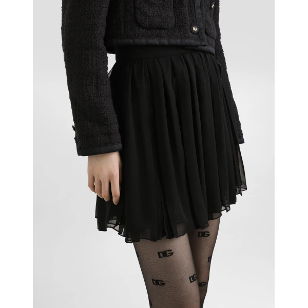 Dolce & Gabbana Pleated chiffon skirt, view 4