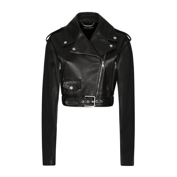 Dolce & Gabbana Plongé nappa leather biker jacket