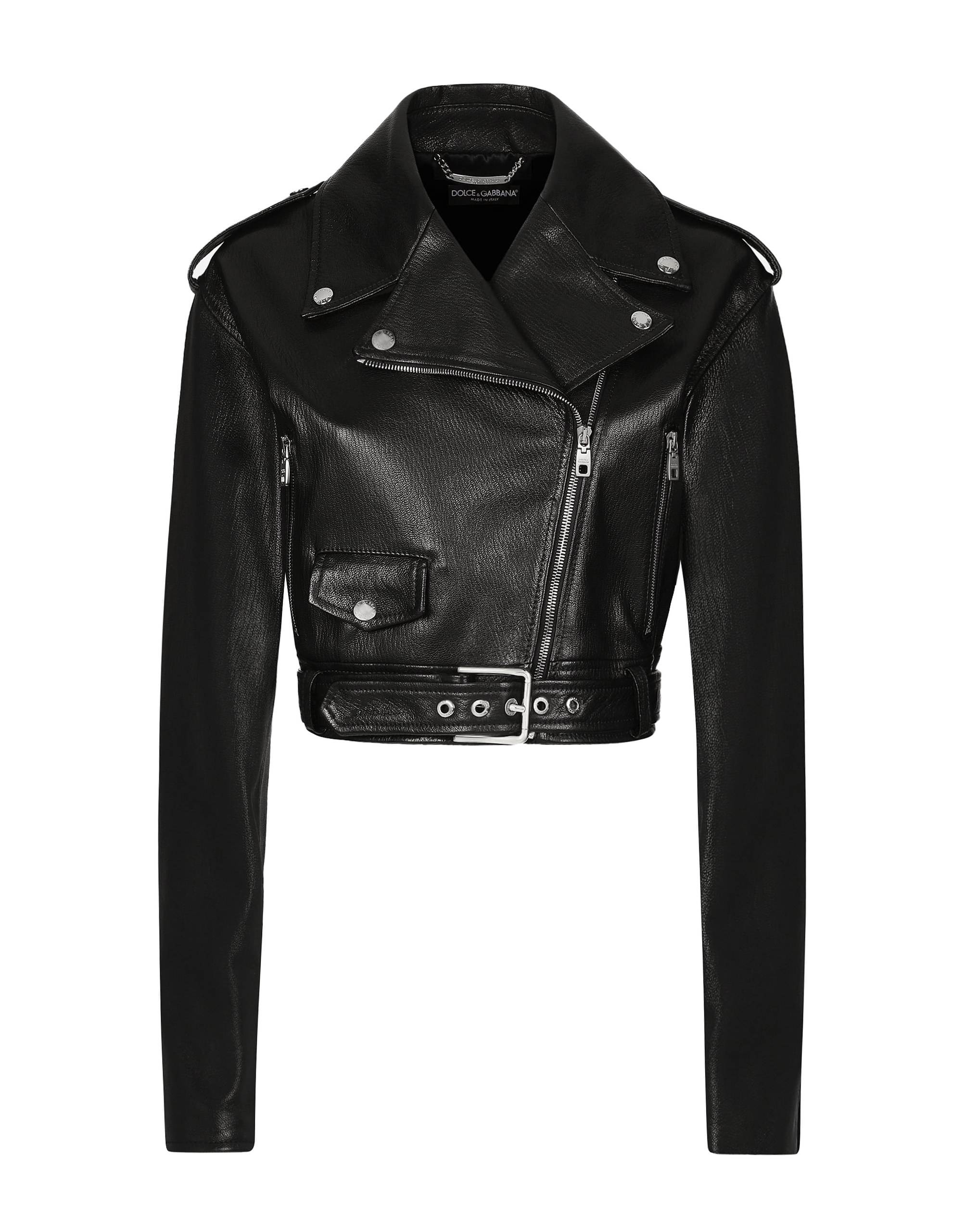 Dolce & Gabbana Plongé nappa leather biker jacket