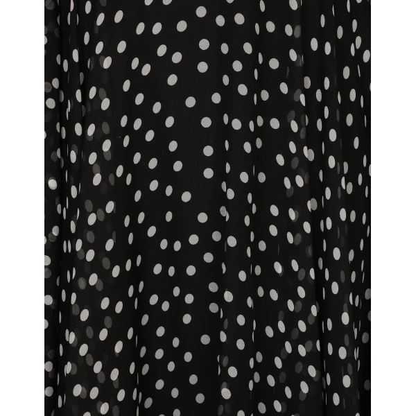 Dolce & Gabbana Polka-dot one-shoulder chiffon dress, view 3