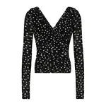 Dolce & Gabbana Polka-dot tulle top with wrap-front neckline