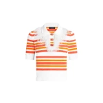 Dolce & Gabbana Polo shirt pullover in striped knit