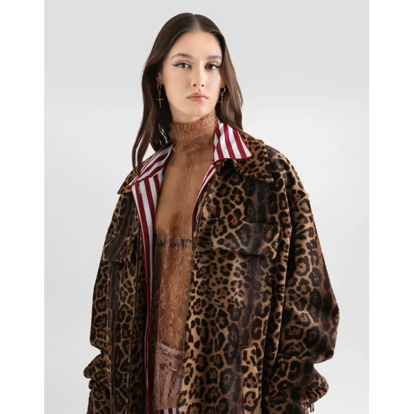 Dolce & Gabbana Pony leo shirt-style jacket, view 4