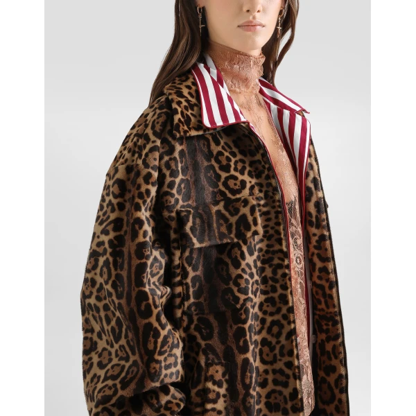 Dolce & Gabbana Pony leo shirt-style jacket, view 5