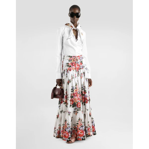 Dolce & Gabbana Poplin shirt with silk scarf, view 2