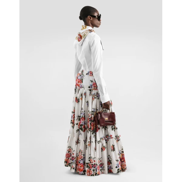 Dolce & Gabbana Poplin shirt with silk scarf, view 3