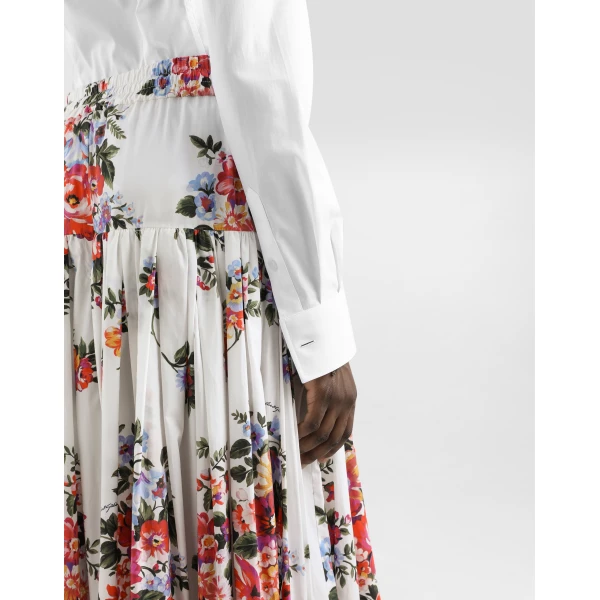 Dolce & Gabbana Poplin shirt with silk scarf, view 5