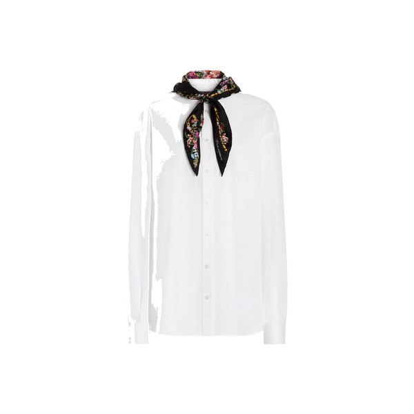 Dolce & Gabbana Poplin shirt with silk scarf