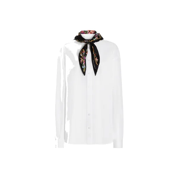 Dolce & Gabbana Poplin shirt with silk scarf