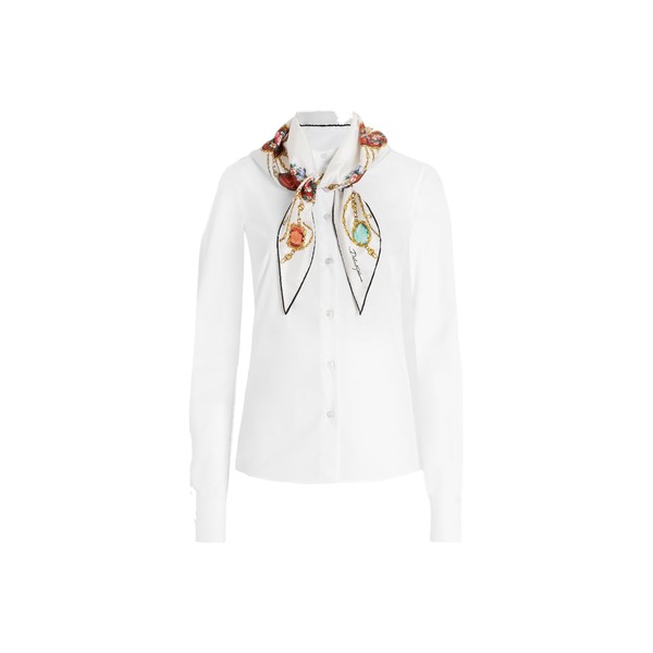 Dolce & Gabbana Poplin shirt with silk scarf