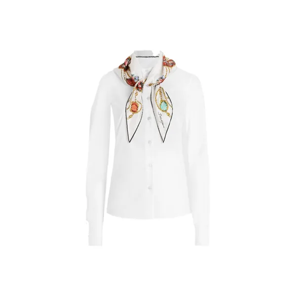 Dolce & Gabbana Poplin shirt with silk scarf