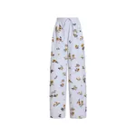 Dolce & Gabbana Poplin trousers with thread floral embroidery and rhinestones