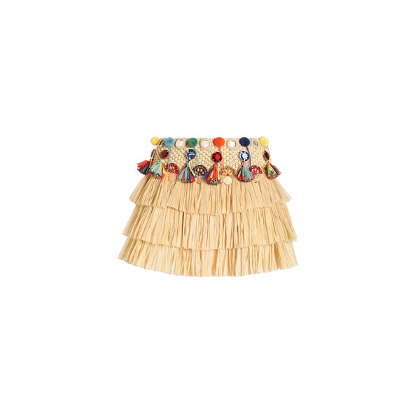 Dolce & Gabbana Raffia miniskirt with applications Skirt