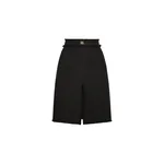 Dolce & Gabbana Raschel tweed midi skirt with central slit and DG logo