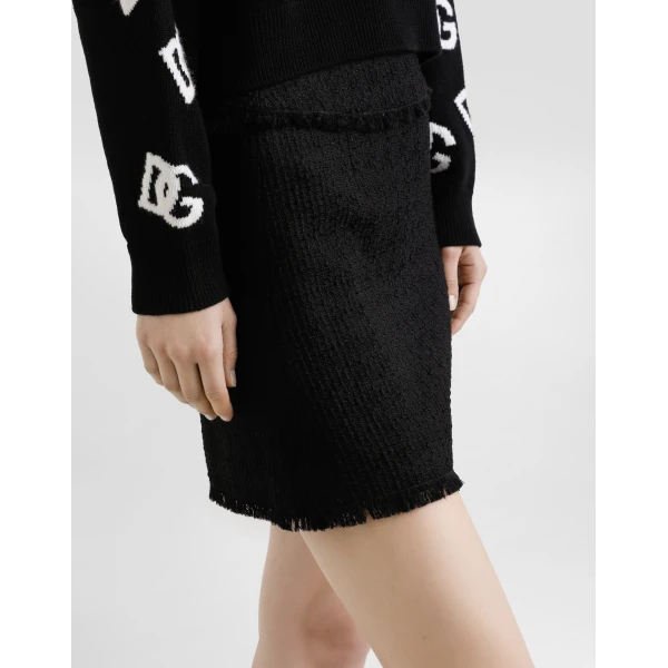 Dolce & Gabbana Raschel tweed miniskirt Skirt, view 4