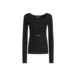 Dolce & Gabbana Ribbed cotton serafino t-shirt Top