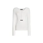 Dolce & Gabbana Ribbed cotton serafino t-shirt Top
