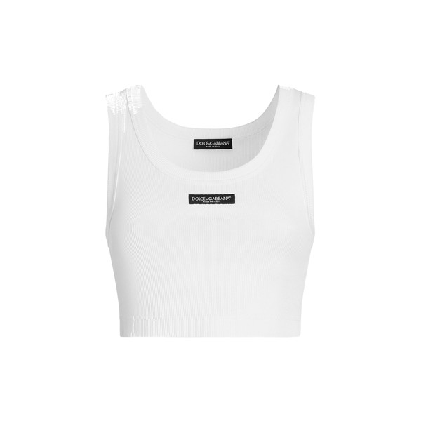 Dolce & Gabbana Ribbed cropped tank top