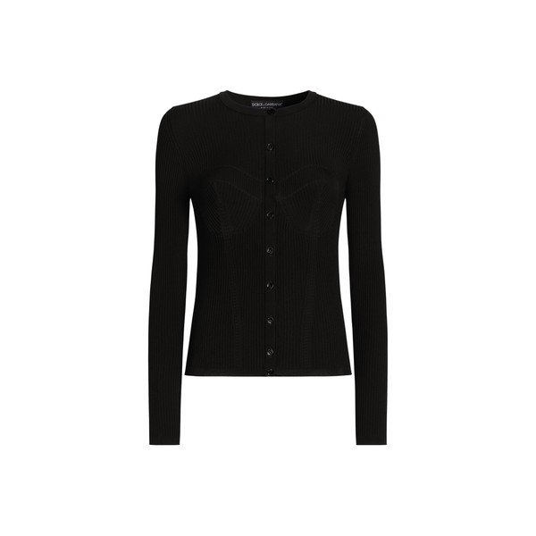 Dolce & Gabbana Ribbed viscose knit cardigan