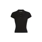 Dolce & Gabbana Ribbed viscose polo-shirt Top