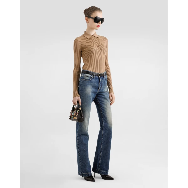 Dolce & Gabbana Ribbed wool pullover Knit, view 4