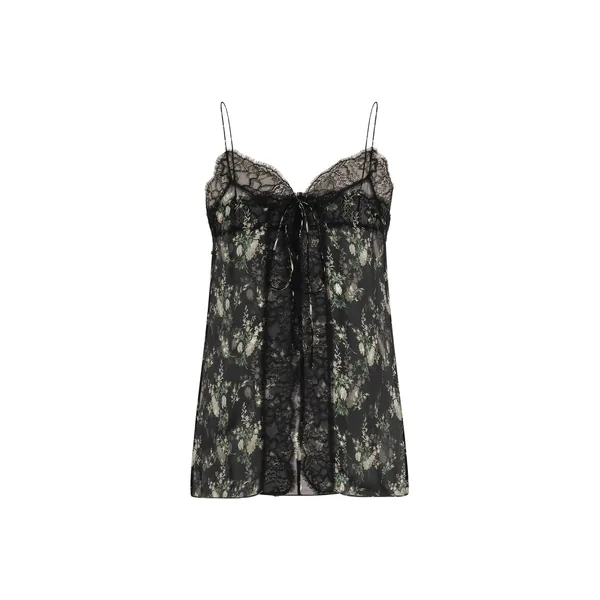 Dolce & Gabbana Rose and flower-print chiffon top