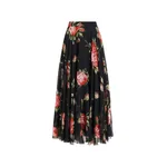 Dolce & Gabbana Rose bouquet-print chiffon circle skirt