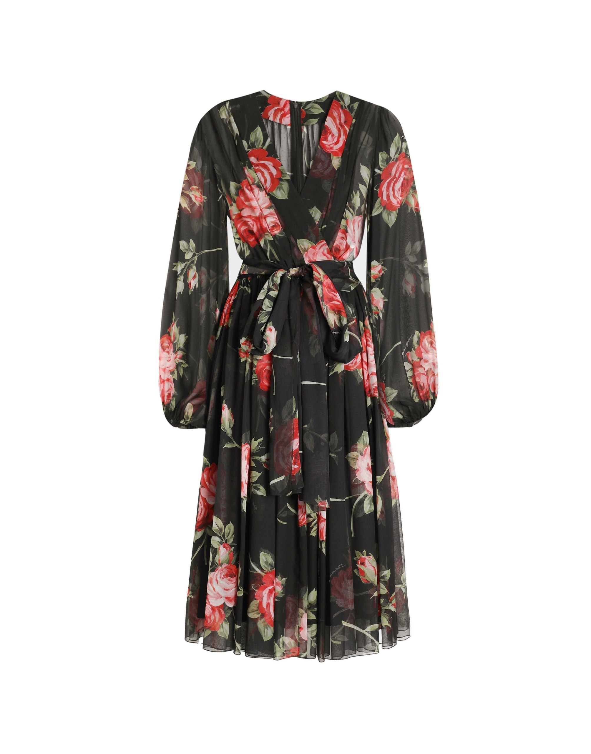 Dolce & Gabbana Rose bouquet-print chiffon dress