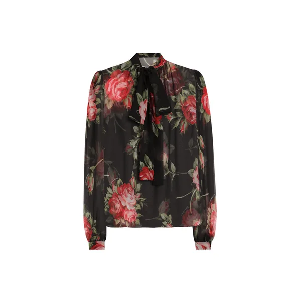 Dolce & Gabbana Rose bouquet-print chiffon top