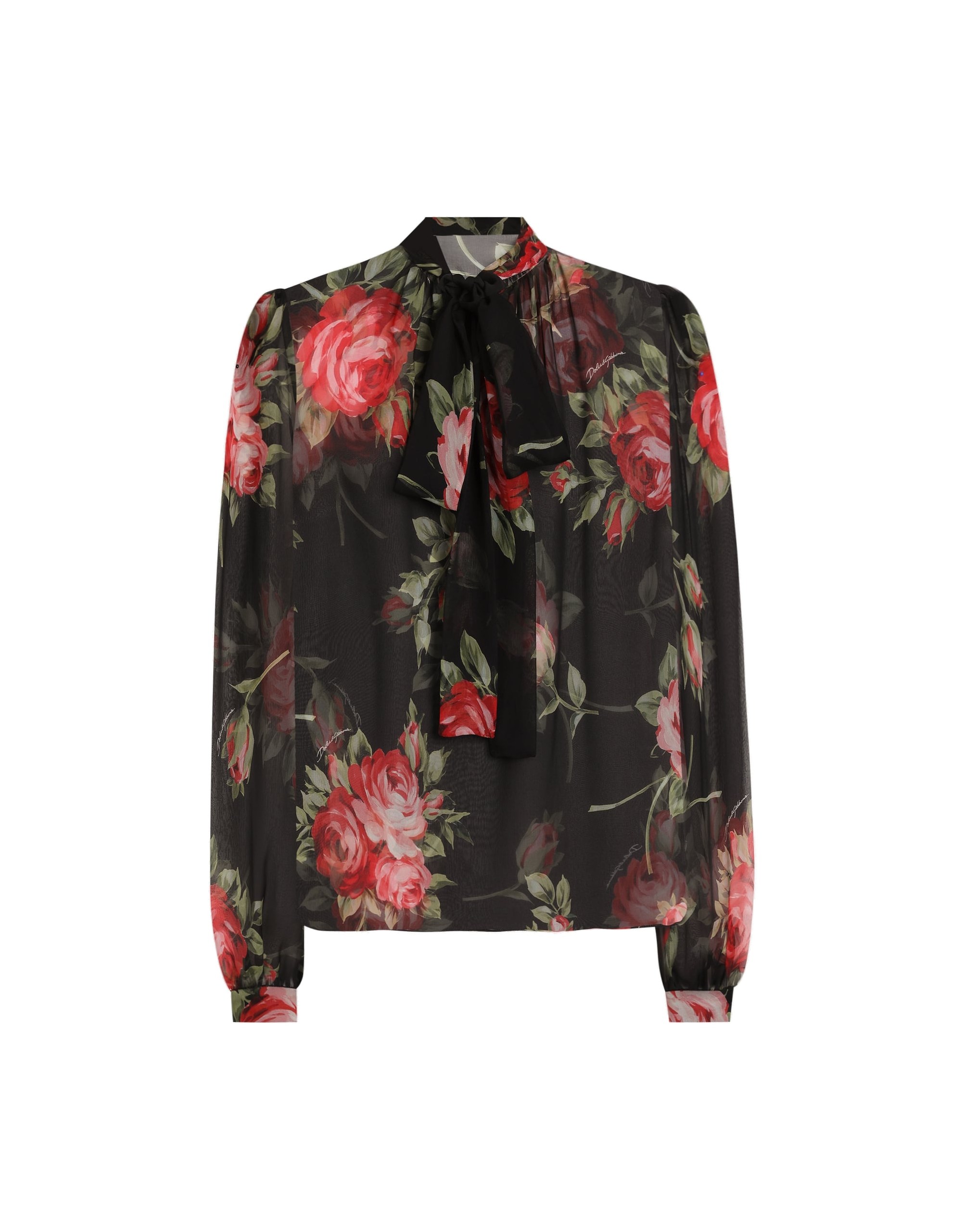 Dolce & Gabbana Rose bouquet-print chiffon top