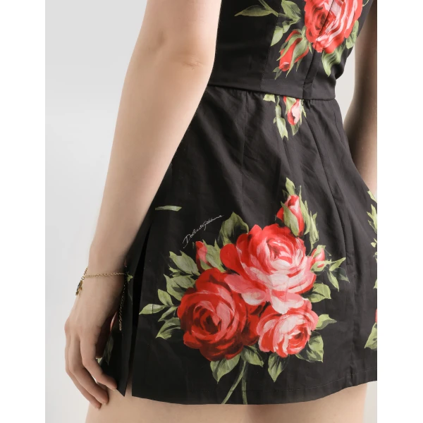 Dolce & Gabbana Rose bouquet-print cotton top, view 5