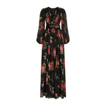 Dolce & Gabbana Rose bouquet-print long chiffon dress