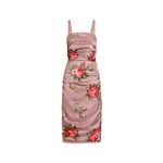 Dolce & Gabbana Rose bouquet-print satin dress