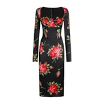 Dolce & Gabbana Rose bouquet-print sheath dress