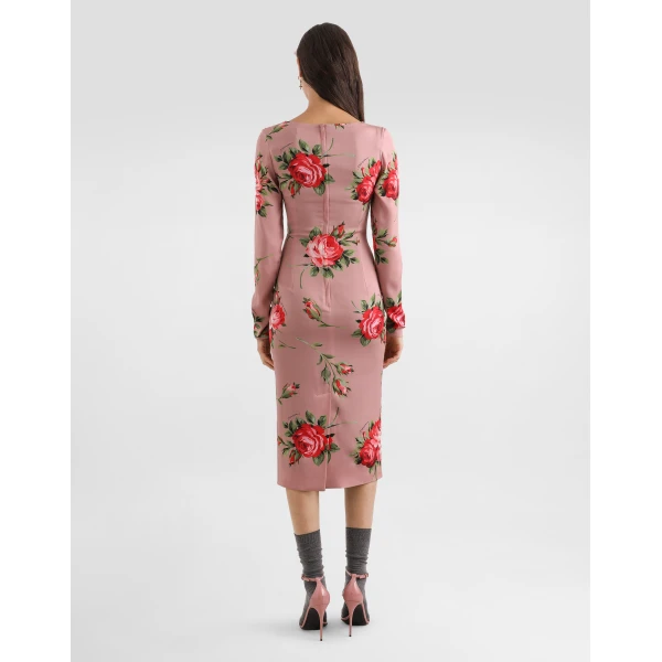 Dolce & Gabbana Rose bouquet-print sheath dress, view 3