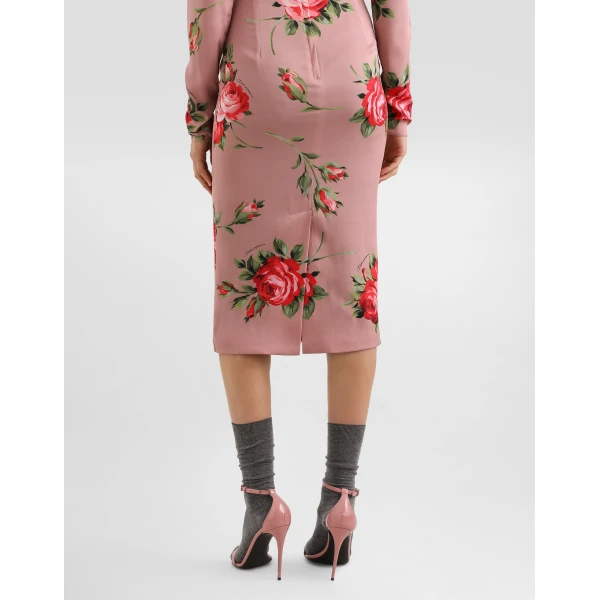 Dolce & Gabbana Rose bouquet-print sheath dress, view 5