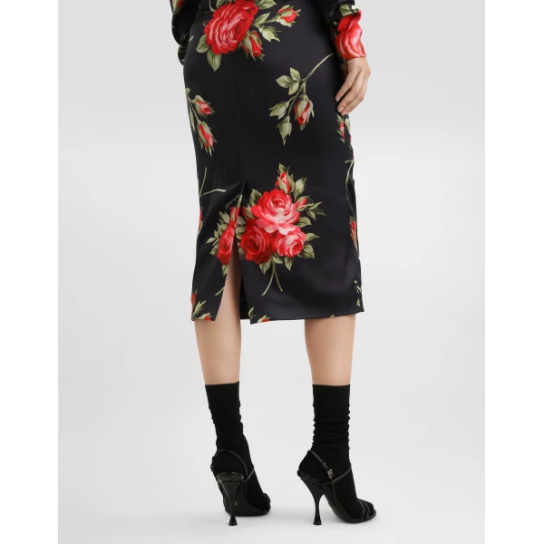 Dolce & Gabbana Rose bouquet-print sheath dress, view 5