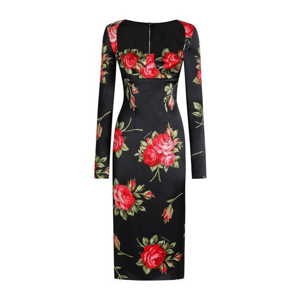 Dolce & Gabbana Rose bouquet-print sheath dress