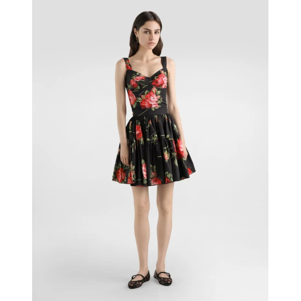 Dolce & Gabbana Rose bouquet-print short skirt, view 2