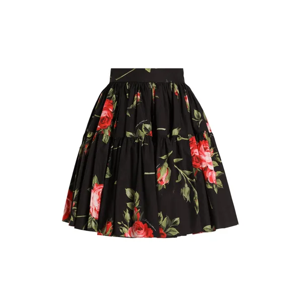 Dolce & Gabbana Rose bouquet-print short skirt