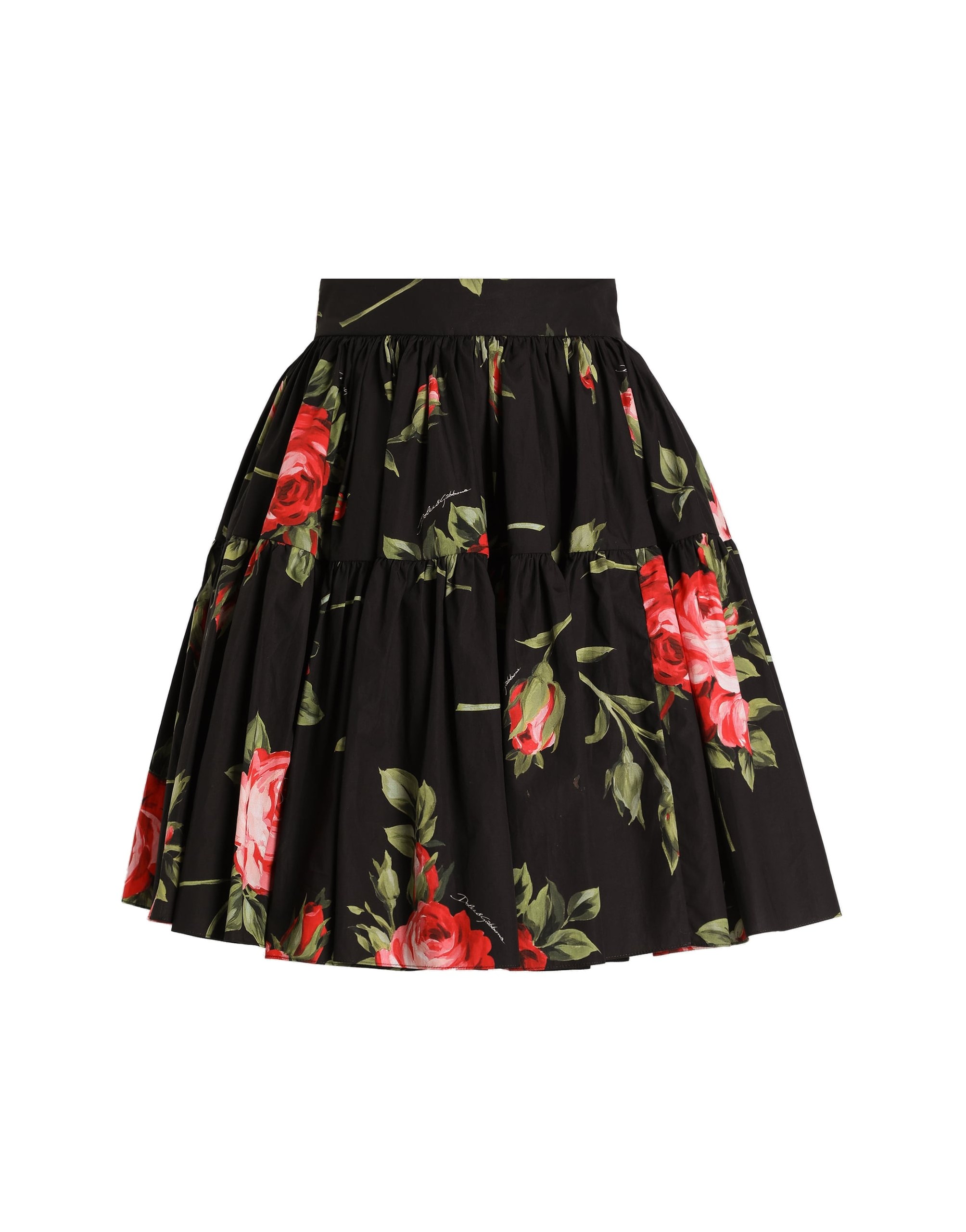 Dolce & Gabbana Rose bouquet-print short skirt