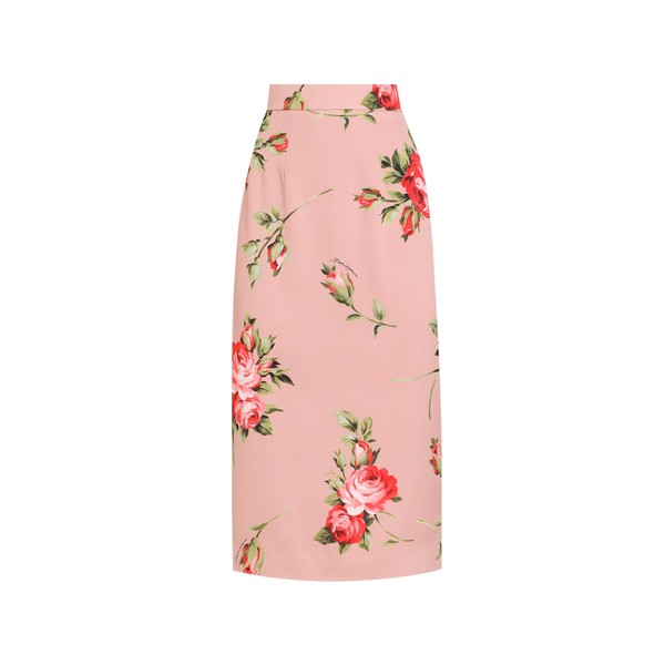 Dolce & Gabbana Rose bouquet-print straight skirt