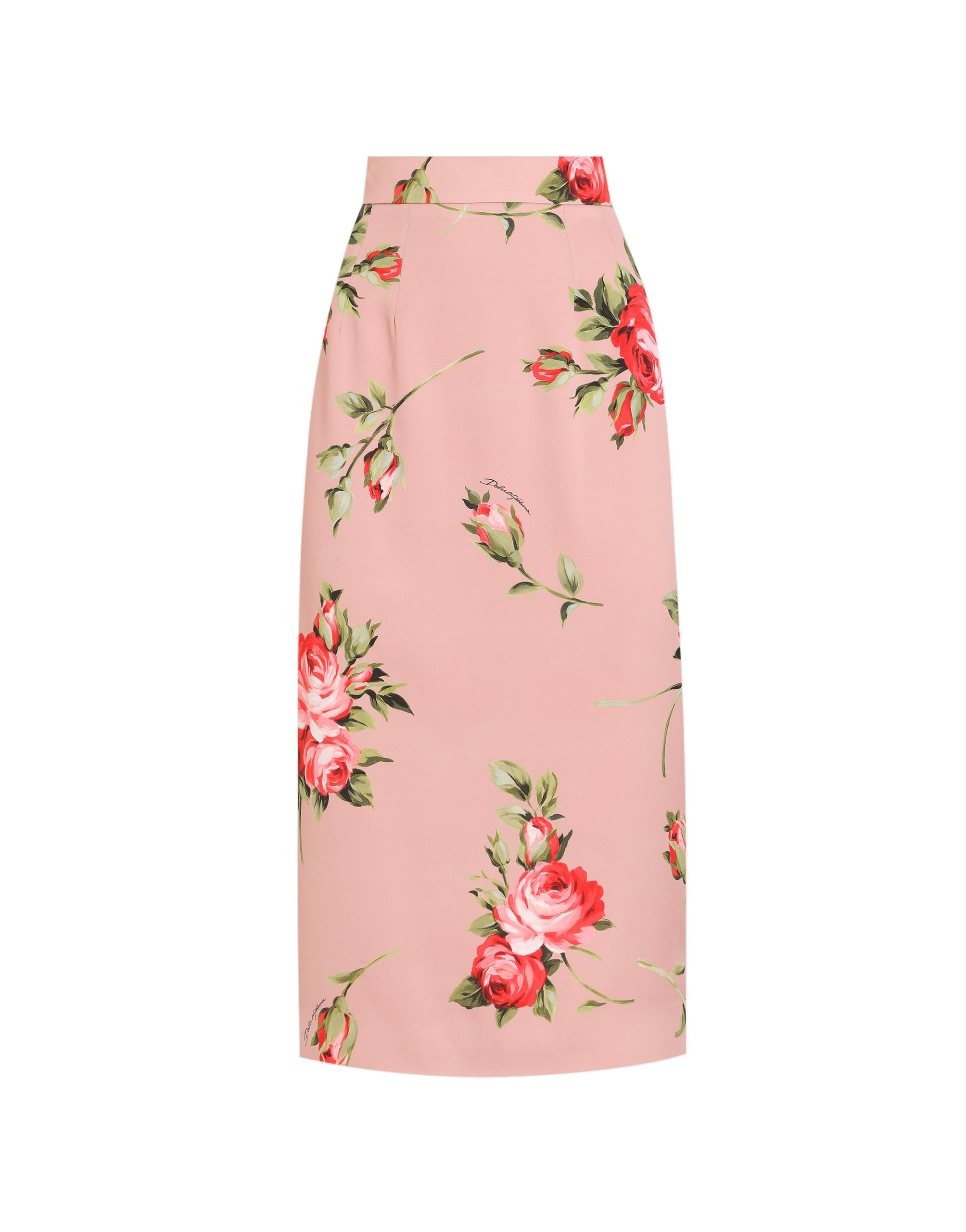 Dolce & Gabbana Rose bouquet-print straight skirt