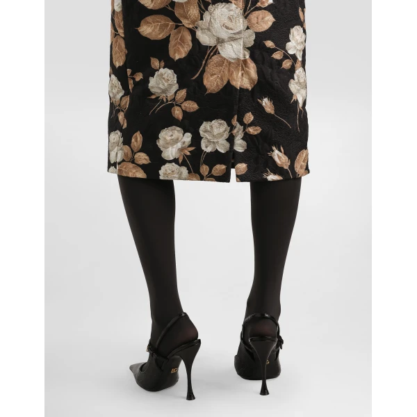 Dolce & Gabbana Rose-print brocade dress, view 6